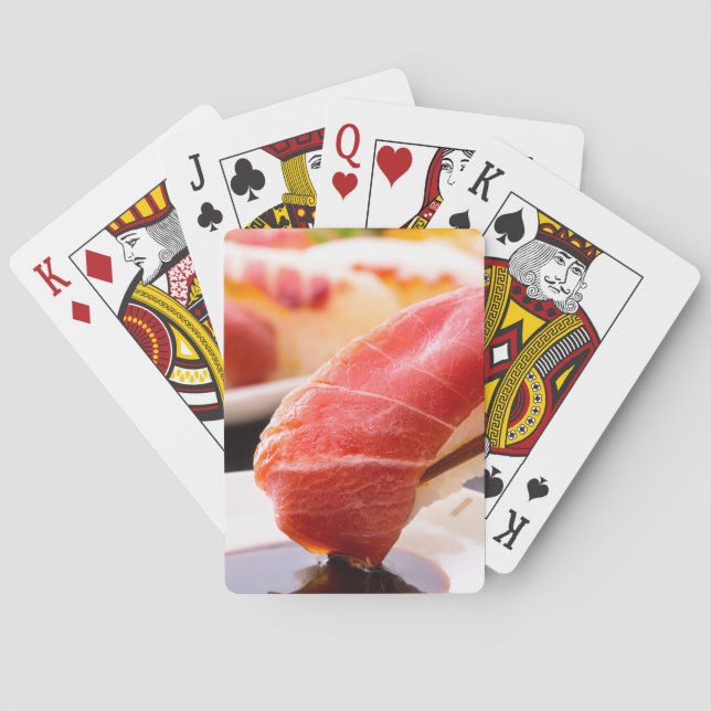 Baralho Tuna Nigiri Close-Up with Soy Dip (Verso)