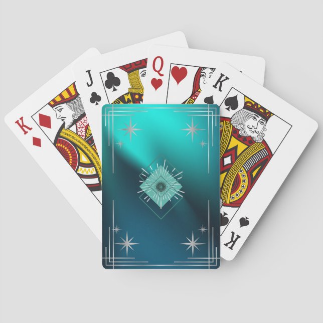 Baralho Turquesa & Diamantes (Verso)