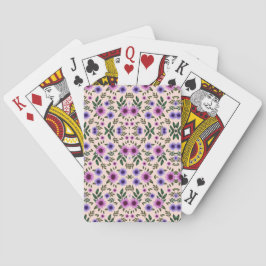 Baralho Two images showing playing cards with a floral