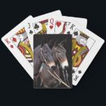 Baralho Twosome da mula<br><div class="desc">Duas mulas pausam antes de dirigir para fora para um passeio da fuga. Foto por Maggie Moore da citadela Photographic.com.</div>