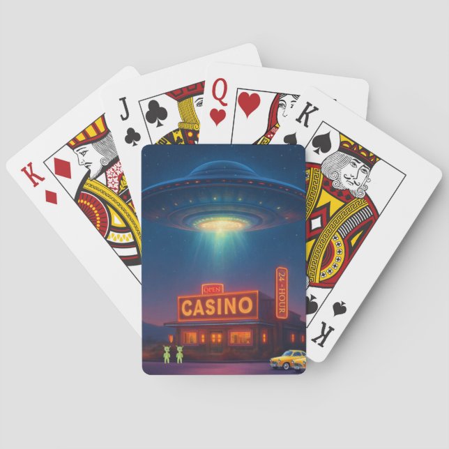 Baralho UFO Over Casino Playing Cards (Verso)