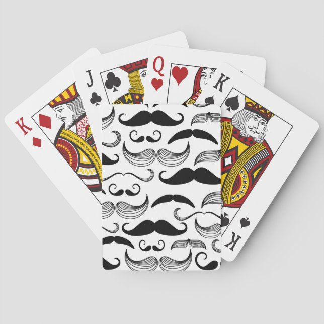 Baralho Um Clube de Cavalheiros. Padrão do bigode 2 (Verso)
