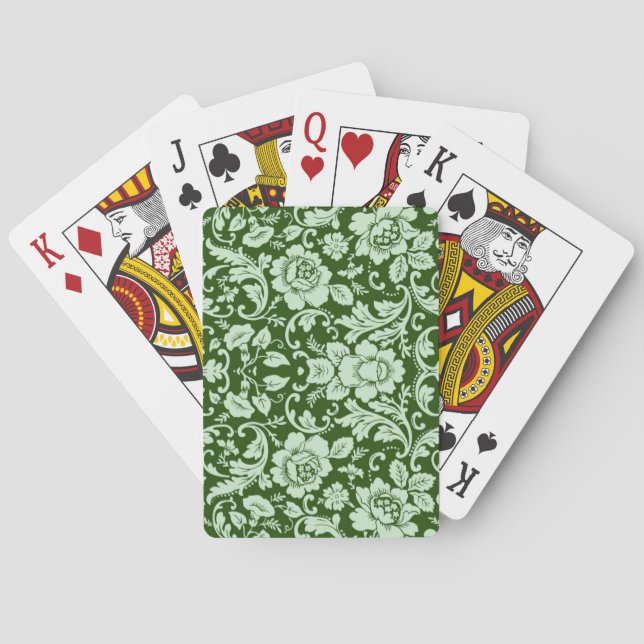 Baralho Um damasco floral antigo (Verso)