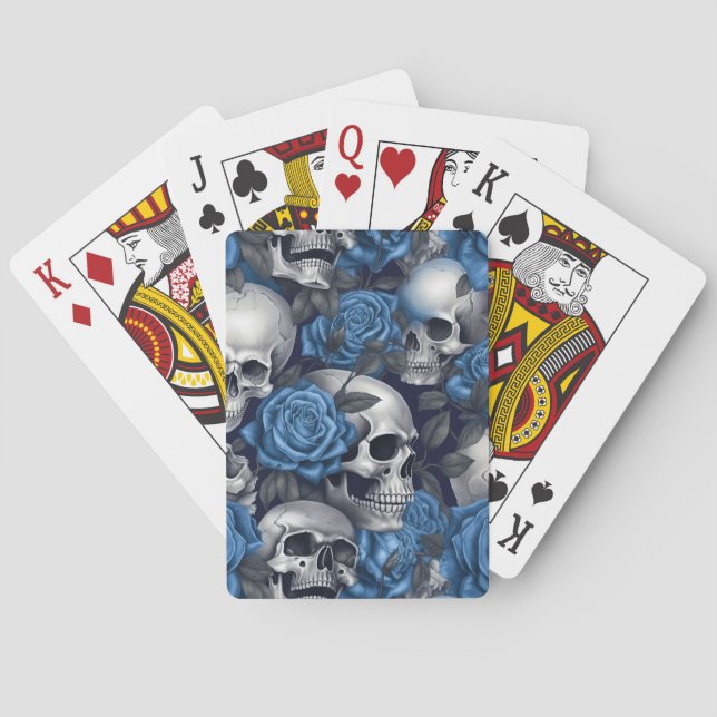 Baralho Um design da série A Skull and Roses 12 (Verso)