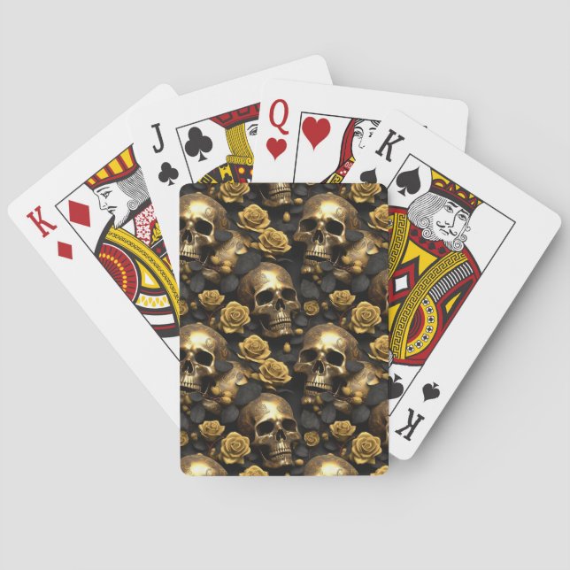 Baralho Um design da série A Skull and Roses 8 (Verso)