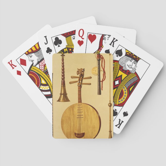 Baralho Um dizi, um sona, um yueqin, chinês, um hich (Verso)