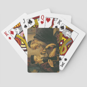 Baralho Um rabino que amarra os Phylacteries ao braço de