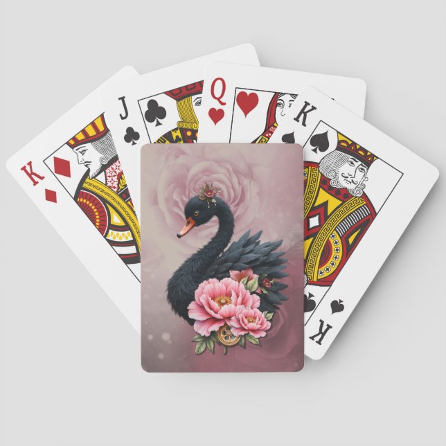 Baralho Um toque de rosa e brilho de cisne. (Verso)