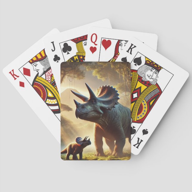 Baralho Um Tricerátopo adulto majestoso (Verso)
