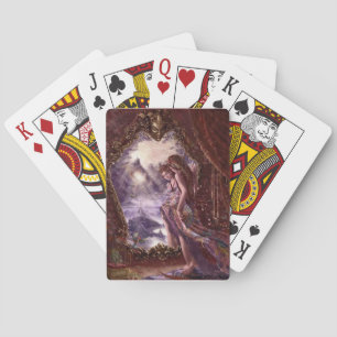 Baralho Uma dama no espelho tocando cartas
