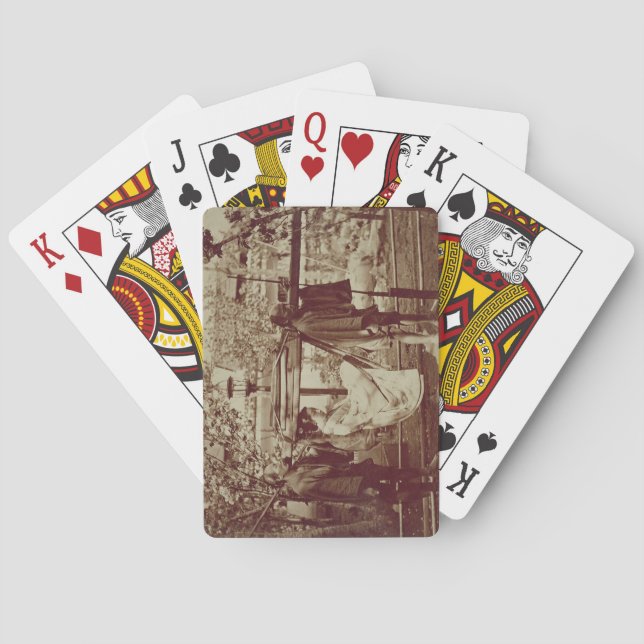 Baralho Uma gueixa que está sendo levada dentro uma maca (Verso)