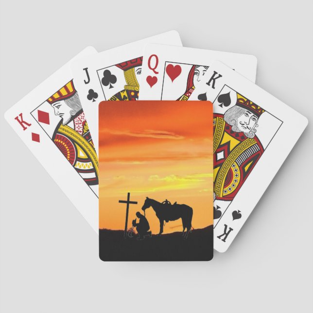 Baralho Uma Oração De Cowboy Jogando Cartões (Verso)