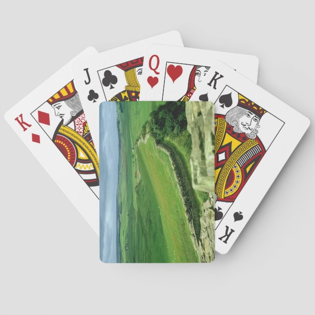 Baralho Uma seção da parede de Hadrian, ANÚNCIO do século (Verso)