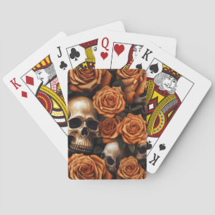 Baralho Uma Série de Caveira e Rosas Design 9