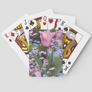 Baralho Uma tulipa no Luxembourg Gardens, Paris, França