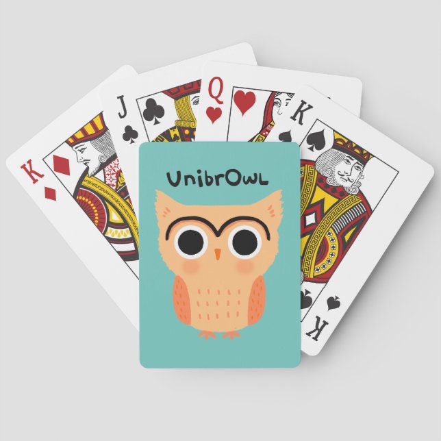 Baralho UnibrOwl Unibrow Owl | Coruja-de-sobrancelhas-grac (Verso)