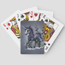 Baralho unicórnio estilizado em esplendor floral.