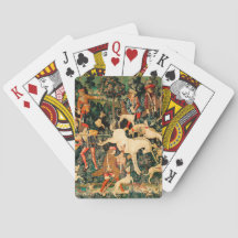 Unicórnio Tapestries Clássico Medieval Defende Caç