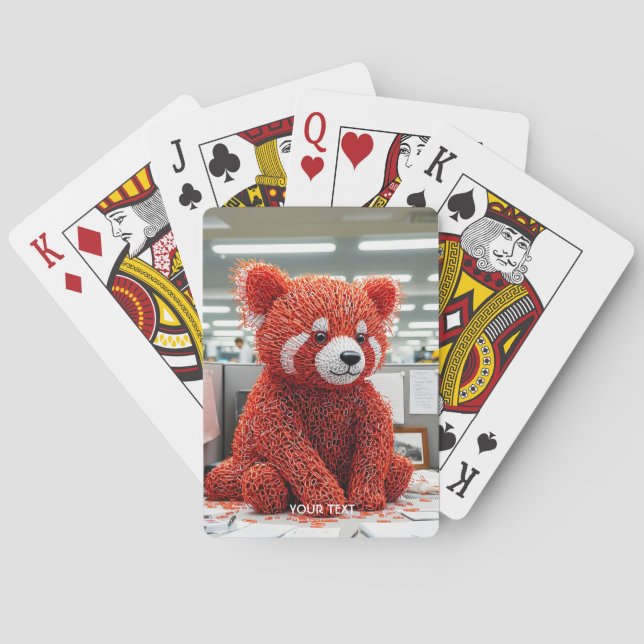 Baralho Urso de clipe de papel fantasia fofo (Verso)