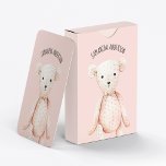 Baralho Urso de Teddy Rosa Pink Pastel de Bela Moderna com<br><div class="desc">Urso de Teddy Rosa Pink Pastel de Bela Moderna com Nome</div>