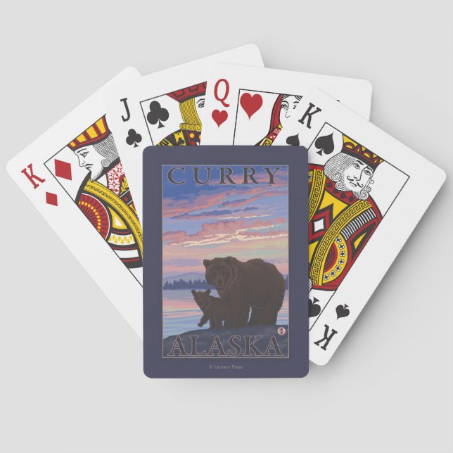 Baralho Urso e Cub - caril, Alaska (Verso)