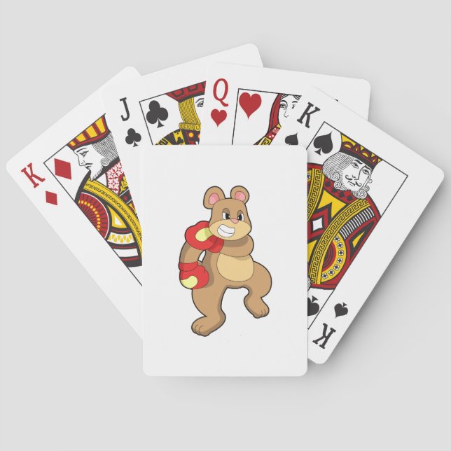 Baralho Urso na caixa com luvas in a box (Verso)