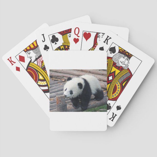 Baralho urso panda ursos personalizar Aniversários (Verso)