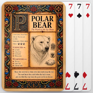 Baralho Urso Polar, Arte de Bestiário Medieval