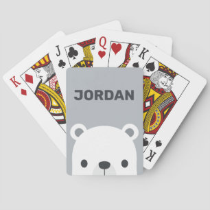 Baralho Urso Polar Bonito com Nome Personalizado