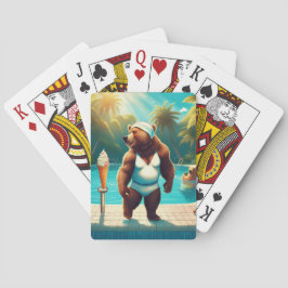 Baralho Ursos Grizzly Na Piscina
