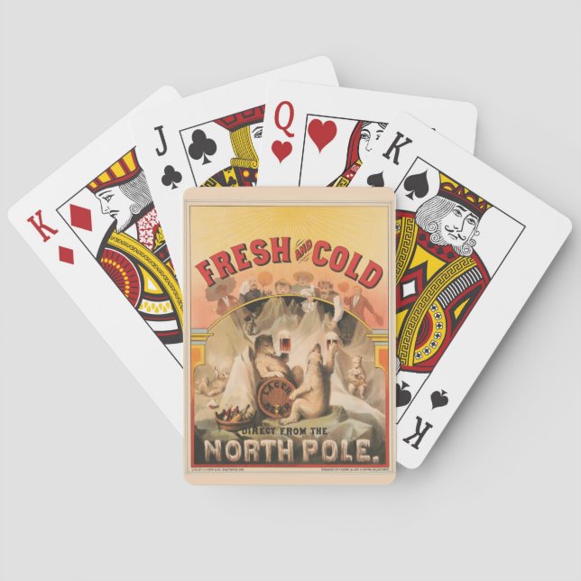 Baralho Ursos Polares Estão Aproveitando Lâmpadas De Cerve (Verso)