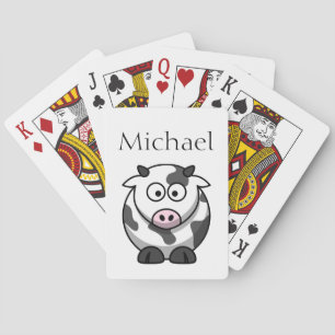 Baralho Vaca bonito dos desenhos animados personalizada