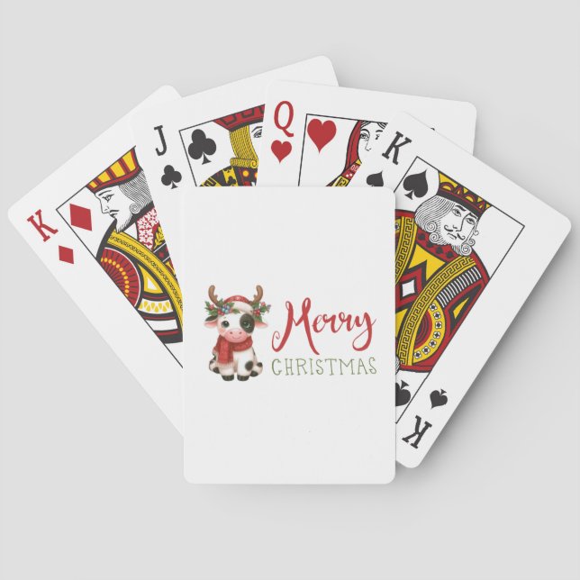 Baralho Vaca doce de Natal feliz (Verso)