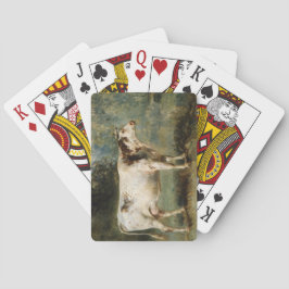 Baralho Vaca numa paisagem rural (animal Fazenda)