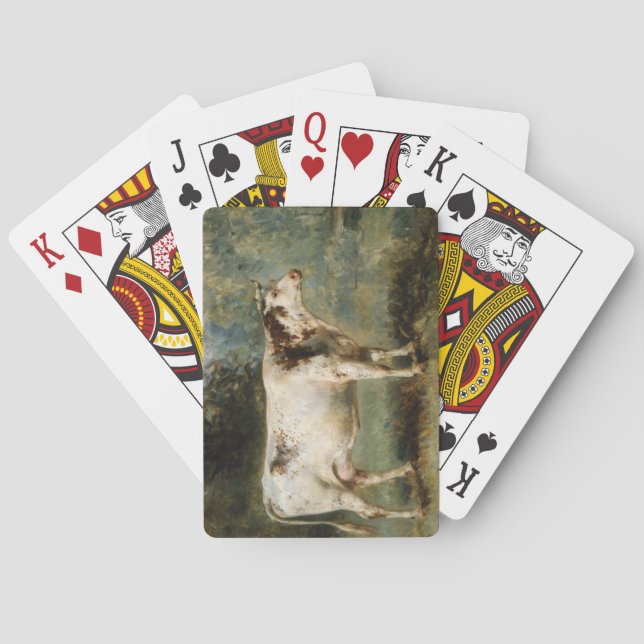 Baralho Vaca numa paisagem rural (animal Fazenda) (Verso)