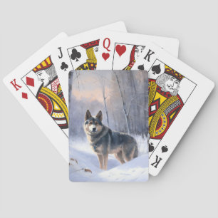 Baralho Vallhund Sueco Deixa-A Neve Natal