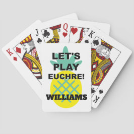 Baralho Vamos Toca Euchre! Design de ananás personalizado