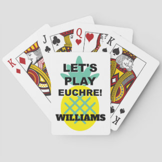 Baralho Vamos Toca Euchre! Design de ananás personalizado