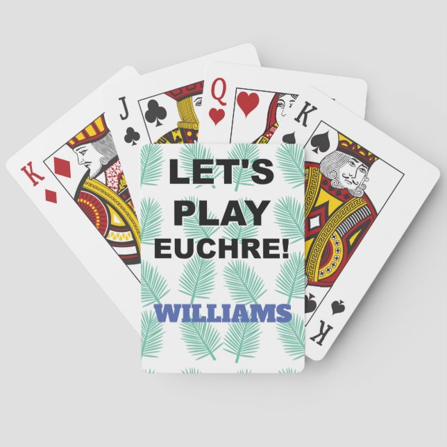 Baralho Vamos Toca Euchre! Tiki Palm Design (Verso)