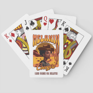 Baralho VAQUEIRA DA MELANINA Garota Negra Western Cowboy