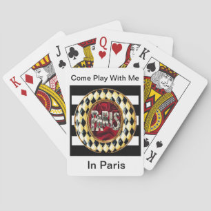 Baralho Vem o jogo comigo em Paris, plataforma de cartão