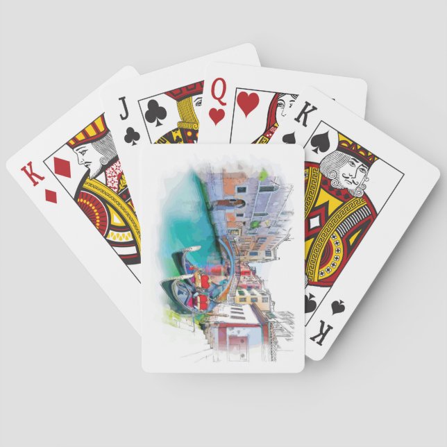 Baralho Veneza Itália Paisagem Desenhada (Verso)