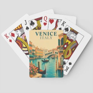 Baralho Veneza Itália Viagem Antiga Canal Grande Gôndola