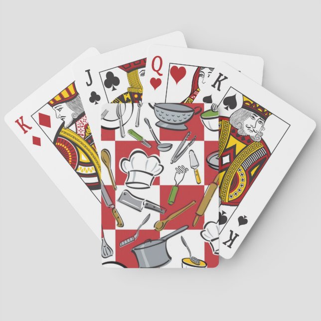 Baralho Verificação das ferramentas da cozinha (Verso)