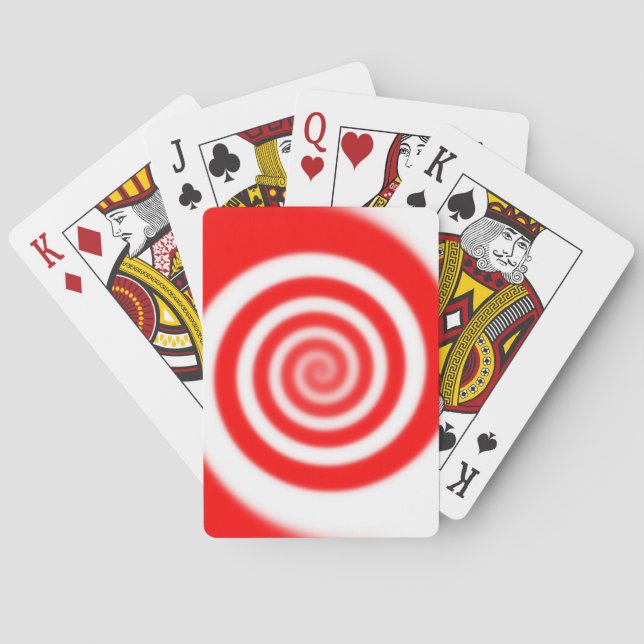 Baralho Vermelho e Branco Pepperminto Candy Swirl (Verso)