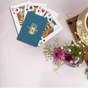 Baralho Vermelho roxo verde vermelho Monograma inicial B a