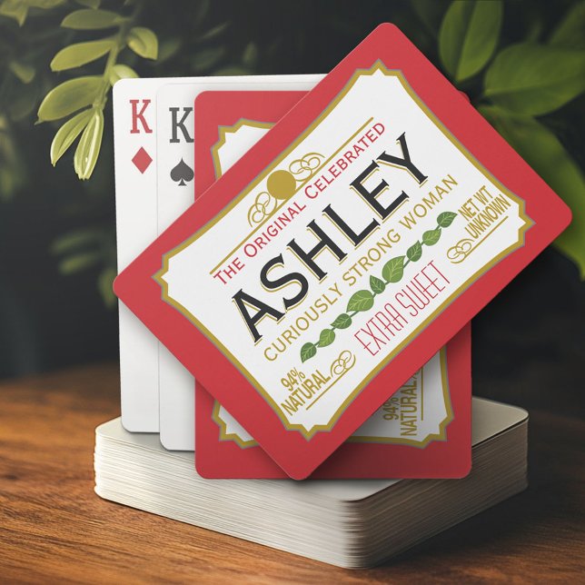 Baralho Versão vermelha - Uma tomada humorística de um des (Custom Playing Cards)