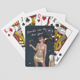 Baralho Véspera de ano novo em vestimenta sequestrada