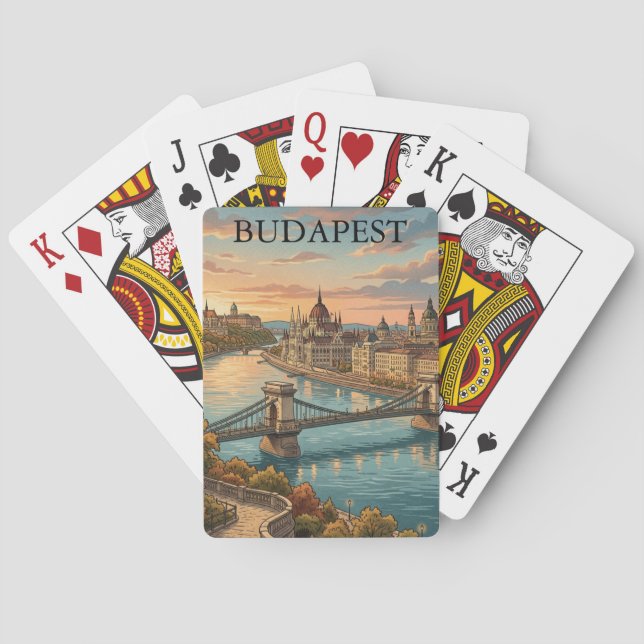 Baralho Viagem Clássica Budapeste Rio Danúbio (Verso)