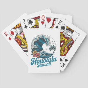 Baralho Viagem Minimalista Vintage Honolulu Havaí Aloha